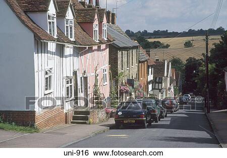 View down Street Lavenham UK View Large Photo Image Stock Photograph - View down Street Lavenham UK. Fotosearch