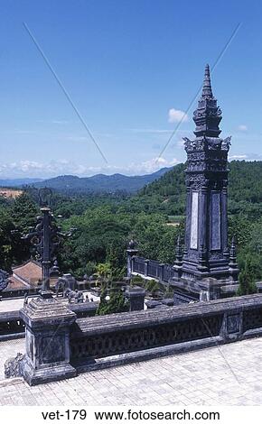 Stock Photo - View from the Tomb of Khai Dinh Hue Vietnam. Fotosearch