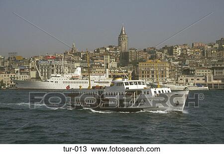 Stock Image - View of Eminonu Sehir Istanbul Turkey. Fotosearch