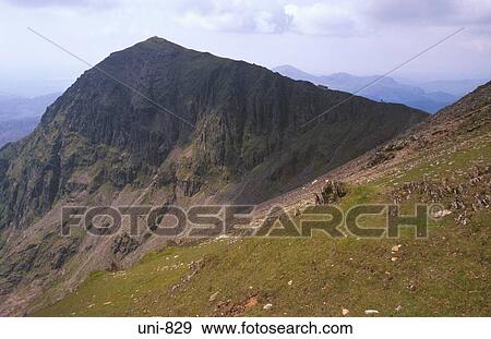 View of Mountain Railway and Snowdon Snowdonia National Park Wales UK View Large Photo Image Stock Photo - View of Mountain Railway and Snowdon Snowdonia National Park Wales UK. Fotosearch