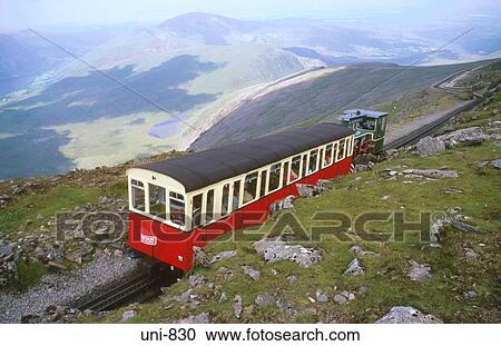 View of Snowdon Mountain Railway Snowdonia National Park Wales UK View Large Photo Image Stock Image - View of Snowdon Mountain Railway Snowdonia National Park Wales UK. Fotosearch