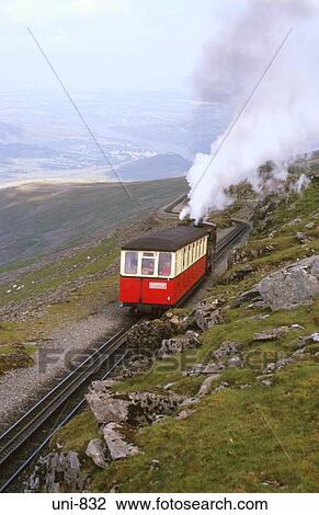 View of Snowdon Mountain Railway Snowdonia National Park Wales UK View Large Photo Image Stock Image - View of Snowdon Mountain Railway Snowdonia National Park Wales UK. Fotosearch
