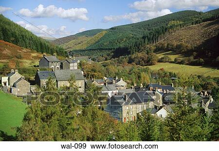 View of Village Corris Wales View Large Photo Image Stock Photo - View of Village Corris Wales. Fotosearch