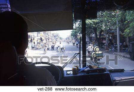 View over Bus Driver's Shoulder Hanoi Vietnam View Large Photo Image Stock Photo - View over Bus Driver's Shoulder Hanoi Vietnam. Fotosearch
