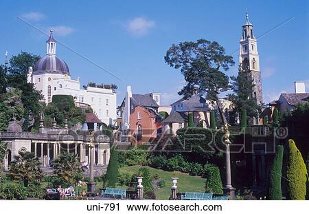 View over Portmeirion Village Wales UK View Large Photo Image Stock Image - View over Portmeirion Village Wales UK. Fotosearch