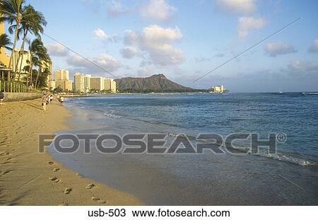 View over Waikiki Beach to Diamond Head Oahu Hawaii USA View Large Photo Image Stock Image - View over Waikiki Beach to Diamond Head Oahu Hawaii USA. Fotosearch