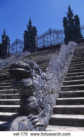 Stock Photography - View up Steps Tomb of Khai Dinh Hue Vietnam. Fotosearch