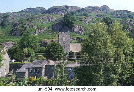 Village in Foothills of Mountain UK View Large Photo Image Picture - Village in Foothills of Mountain UK. Fotosearch