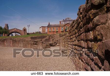 Wall of Chester Roman Amphitheatre UK View Large Photo Image Stock Image - Wall of Chester Roman Amphitheatre UK. Fotosearch