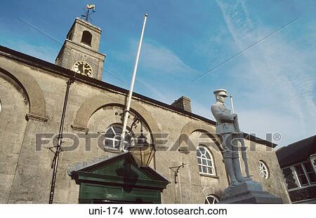 War Memorial and Cowbridge Town Hall Wales UK View Large Photo Image Picture - War Memorial and Cowbridge Town Hall Wales UK. Fotosearch