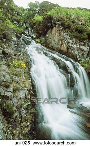 Waterfall on Mountain Stream Scotland View Large Photo Image Stock Photography - Waterfall on Mountain Stream Scotland. Fotosearch
