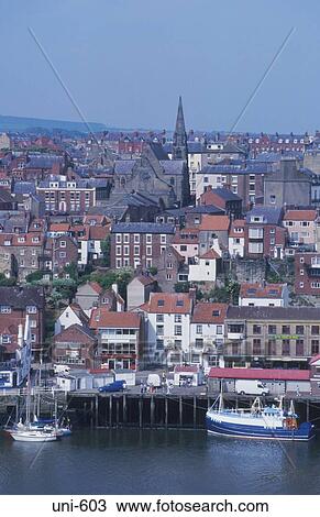 Stock Image - Waterfront Whitby UK. Fotosearch