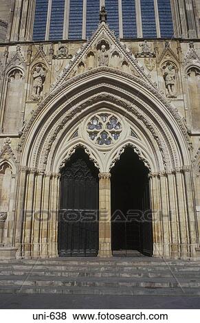 Stock Photo - West Door of York Minster UK. Fotosearch
