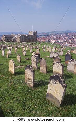 Whitby Church and Cemetery UK View Large Photo Image Stock Image - Whitby Church and Cemetery UK. Fotosearch