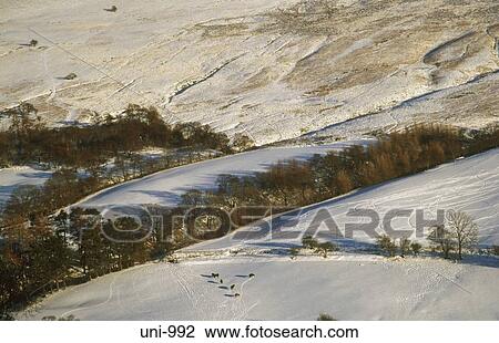 Stock Image - Winter Scene Brecon Beacons. Fotosearch