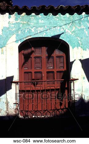 Wooden Door in Painted Wall Mexico View Large Photo Image Picture - Wooden Door in Painted Wall Mexico. Fotosearch