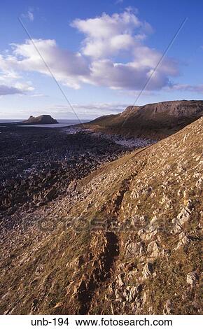 Worms Head The Gower Wales UK View Large Photo Image Picture - Worms Head The Gower Wales UK. Fotosearch