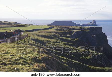 Worms Head The Gower Wales UK View Large Photo Image Stock Image - Worms Head The Gower Wales UK. Fotosearch