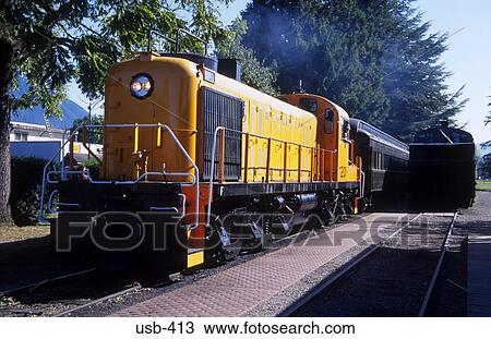 Yellow Diesel Railway Engine USA View Large Photo Image Stock Image - Yellow Diesel Railway Engine USA. Fotosearch