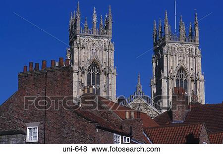 York Minster Towers over Houses UK View Large Photo Image Stock Photo - York Minster Towers over Houses UK. Fotosearch