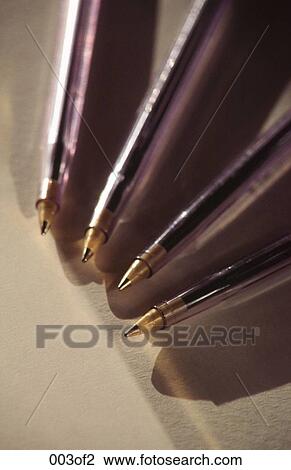 Stock Image - Ball-point, BIRO, CLOSE, DETAIL, OFFICE. Fotosearch