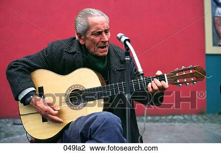 Stock Image - Argentina, Guitar, Buenos, Boca, Aires. Fotosearch
