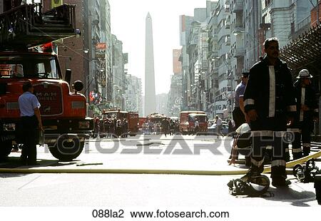 Stock Image - Background, Fire, Engines, Buenos, Aires. Fotosearch
