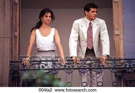 Stock Image - Balcony, Couple, Argentina. Fotosearch