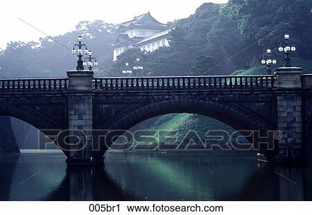 Stock Image - Asia, Japan, Imperial, Bridge, ARCH. Fotosearch