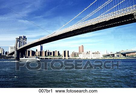 Stock Image - Bridge, City, BUILDINGS, Brooklyn, ARCHITECTURE. Fotosearch