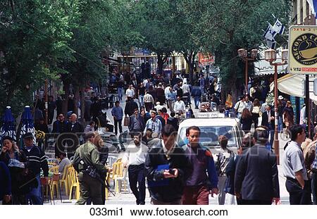 Stock Image - Busy, East, Israel, Jerusalem. Fotosearch