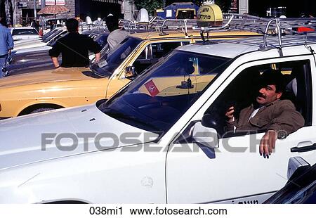 Stock Image - CAB, CAR, CITY, East. Fotosearch