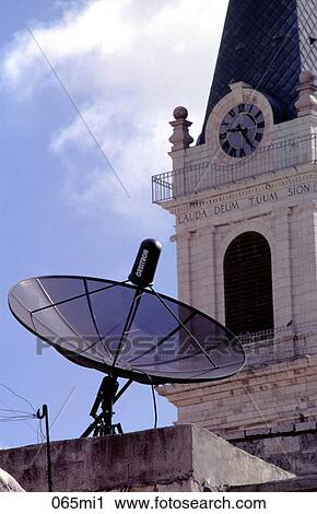 Stock Image - Church, COMMUNICATIONS, CONTRAST, Dish. Fotosearch
