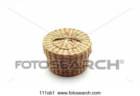Stock Image - Basket, CONTAINER, Lid, MESH. Fotosearch