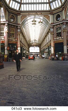 Stock Image - ARCHITECTURE, Covered, Central, Area, ARCADE. Fotosearch