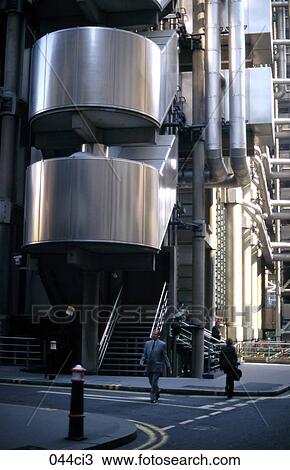 Stock Image - CITY, Lloyds, England, CURVE, ARCHITECTURE. Fotosearch