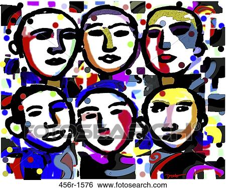 A Half Dozen Heads by Ong View Large Photo Image Stock Photograph - A Half Dozen Heads by Ong. Fotosearch