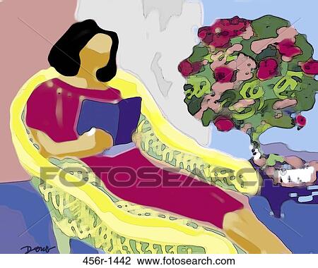 Stock Image - Afternoon Reading by Ong. Fotosearch