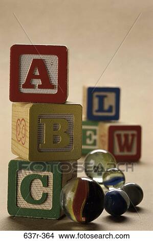 Picture - blocks, stacked, wooden, education, toys, still life. Fotosearch