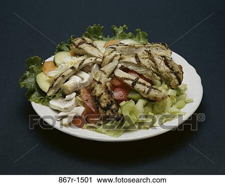 choices, chicken, plate, mushrooms, salad, sliced View Large Photo Image Stock Image - choices, chicken, plate, mushrooms, salad, sliced. Fotosearch