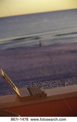 computer, laptop, beach, still life, Computer still lifes View Large Photo Image Stock Photo - computer, laptop, beach, still life, Computer still lifes. Fotosearch
