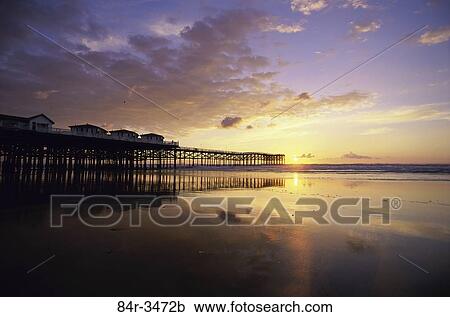 Stock Image - Crystal Pier, San Diego, California, USA. Fotosearch