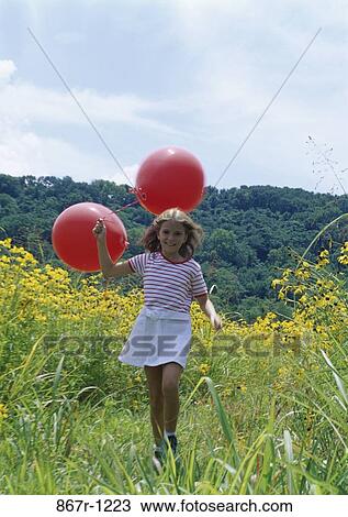 Field, people, running, balloons, girl, skirt, carrying View Large Photo Image Stock Image - Field, people, running, balloons, girl, skirt, carrying. Fotosearch
