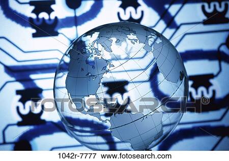 Stock Photo - globe, business, global, still life, digital, Business globes maps. Fotosearch