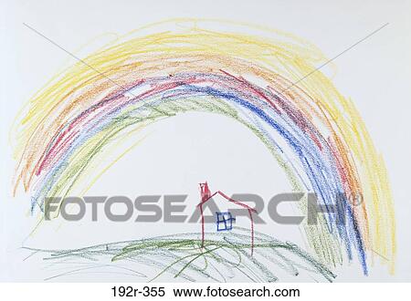 House And Rainbow View Large Photo Image Stock Photography - House And Rainbow. Fotosearch