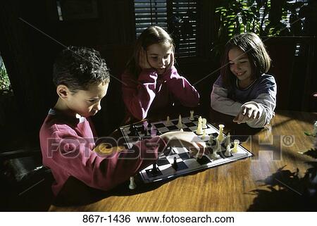 multiethnic, people, playing, chess, concentration, children View Large Photo Image Stock Photograph - multiethnic, people, playing, chess, concentration, children. Fotosearch