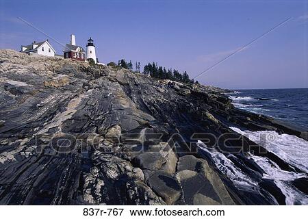 Pemaquid Point Lighthouse, Maine, USA View Large Photo Image Stock Photo - Pemaquid Point Lighthouse, Maine, USA. Fotosearch