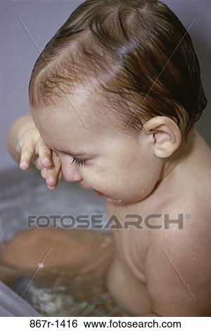 people, baby, crying, bath, indoors, Caucasian View Large Photo Image Stock Photograph - people, baby, crying, bath, indoors, Caucasian. Fotosearch