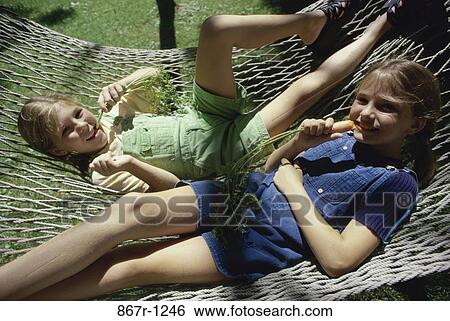 people, eating, hammock, outdoors, children, laying, girls View Large Photo Image Stock Photograph - people, eating, hammock, outdoors, children, laying, girls. Fotosearch