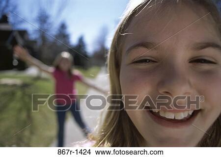 Picture - people, outdoors, teenager, female, headshot. Fotosearch